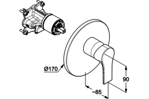Смеситель Kludi Zenta SL для душа 486550565 - 2
