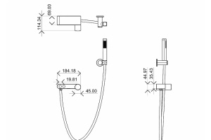 Смеситель для душа Boheme Stick черный хром - 2