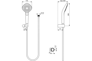 Душевой гарнитур Ideal Standard Ideal Rain хром - 3
