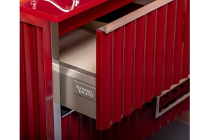 Тумба под раковину чашу Boheme Armadi Art Monaco 100 бордо глянец - хром - 3