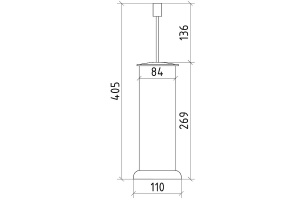 Ершик для унитаза напольный Boheme Royal Cristal бронза - 2