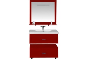 Зеркало Misty Европа 90 красное, с подсветкой - 3