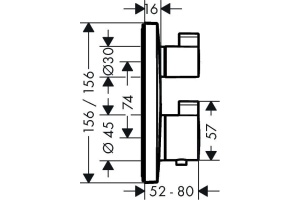 Термостат Hansgrohe Ecostat Square 15712000 для душа - 2