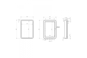 Зеркало Abber Kristall 55 красное с подсветкой - 3