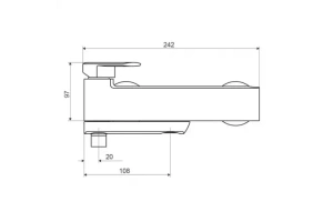 Смеситель для ванны Excellent Pride хром - 3