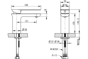 Смеситель Bravat Gina F165104C-ENG для раковины - 3