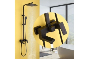 Душевая стойка ABBER Daheim с изливом, черная матовая (AF8216B) - 3