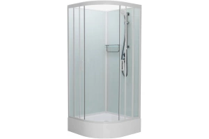 Душевая кабина Frank 100х100 белая стекло матовое