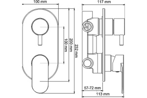 Смеситель Wasserkraft Mindel 8571 для ванны с душем, белый матовый - 2