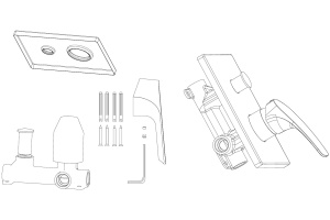 AF330-51C Aquanet Static, смеситель встраиваемый с перекл., хром (237448) - 2
