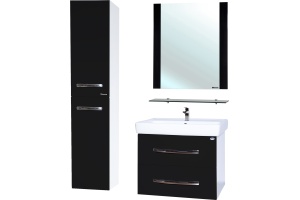 Тумба для комплекта Bellezza Рокко 70 подвесная черная 2 ящика - 2