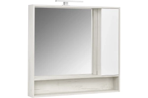 Зеркало-шкаф Aquaton Флай 100 белый-светлое дерево - 2