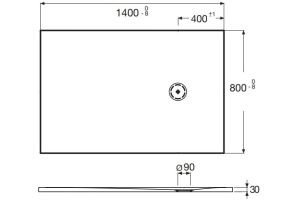 Поддон для душа Jacob Delafon Singulier 140х80 серый сланец E67015-NAD - 3