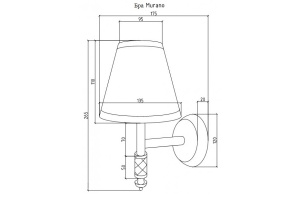 Бра для ванной комнаты Boheme Murano белое - 2