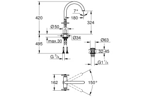 Смеситель Grohe Atrio New 21044003 для раковины - 2