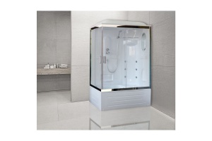 Душевая кабина Royal Bath BP 100х80 R профиль хром стекло прозрачное с гидромассажем - 2