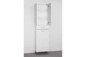 Шкаф-пенал Style Line Эко Стандарт 48 с бельевой корзиной, белый - 2