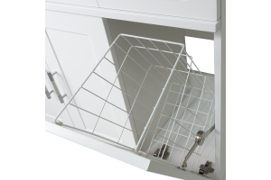 Тумба с раковиной Misty Купер 90 L с бельевой корзиной белый - 3