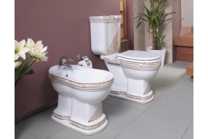 Унитаз-компакт Creavit Klasik KL310-ОЕ с биде, диагональ беж - 3