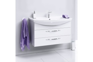 Тумба с раковиной Aqwella Allegro 105 с 2 ящиками - 2