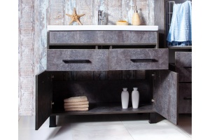 Тумба для комплекта Бриклаер Чили 90 цемент - 3