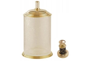 Ведро для мусора Boheme Murano золото с коричневым