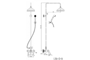 Душевая стойка Cezares Lira хром (LIRA-M-CD-01) - 2