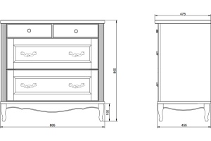 Тумба под раковину ValenHouse Лиора 88.5 см (L90_KDКХ) - 3