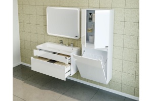 Шкаф-пенал СанТа Лондон 60 подвесной с б/к - 2