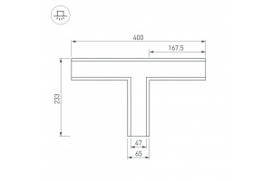 Коннектор T-образный Arlight SL-Linia65-F 030128 - 3