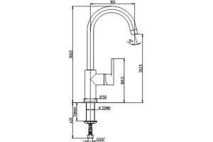 Смеситель для кухни Paini Arena 92CR572LLFTKM - 2