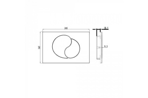 Клавиша смыва, универсальная, матовый хром, Unifix, 020, IDDIS, UNI20M0i77 - 2