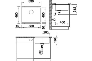 Мойка кухонная Blanco Subline 500-U жасмин - 2
