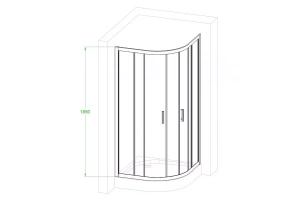 Душевой уголок Royal Bath HKD 100х100 профиль белый стекло матовое - 3