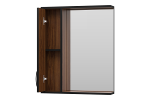 Зеркало-шкаф Misty Кедр 60 левый темное дерево - 2