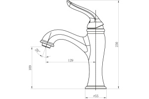 Смеситель BelBagno Tiffani TIF LVM CRM для раковины - 2