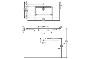Раковина накладная Allen Brau Fantasy Flat 91.5x46.5 белый - 2