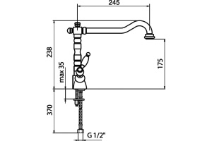 Смеситель Webert Dorian DO780102 хром для кухонной мойки - 3