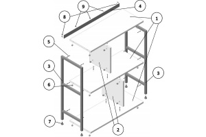 Шкаф Sanflor Лофт 80 черный муар (С08091) - 3