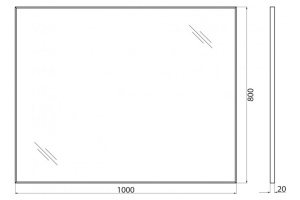 Зеркало BelBagno SPC-AL-1000-800 Nero - 2