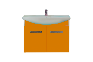 Джулия - 75 Тумба подвесная оранжевая