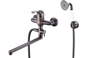 Смеситель Wasserkraft Isar 1302L универсальный, темная бронза