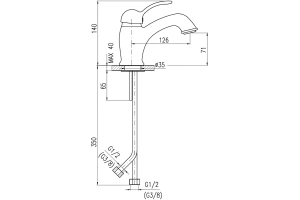 Смеситель для раковины Rav Slezak Labe золото - 2