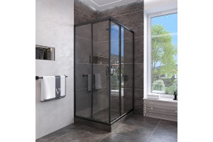 Душевой уголок Veconi Rovigo RV-113B 90x90 профиль черный (RV113B-90-01-C4)