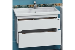 Тумба с раковиной подвесная Санта Лондон 80 белый - 2