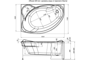 Экран для ванны фронтальный AQUANET Jamaica (00139552) - 2