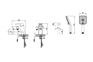 Смеситель для ванны Lemark Unit хром (LM4515C) - 2
