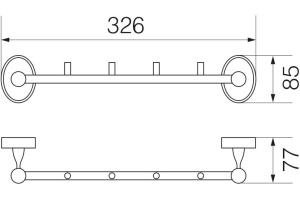 Крючок Veragio Bonjour VR.BNR-7834.BR бронза - 2