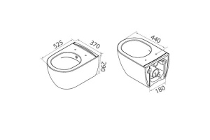 Чаша для подвесного унитаза Boheme Bianco белая матовая без сиденья - 2