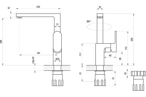 Смеситель для кухонной мойки Ravak Chrome хром (X070054) - 3
